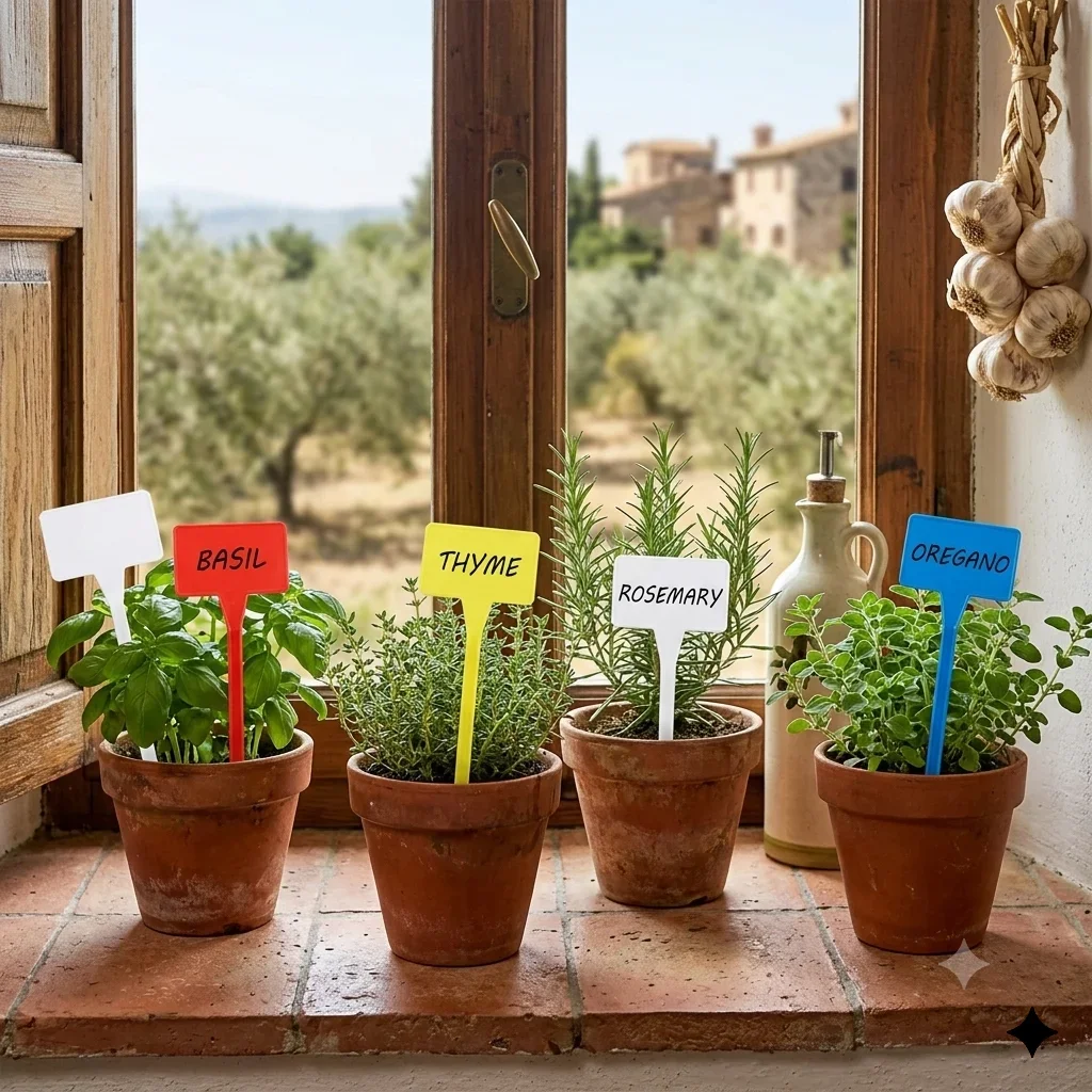 Plastic T Shaped Waterproof Durable Plant Label For Green Plants Crops Garden Sign Mark Logo Quantity Category Title 31x9x4.5cm
