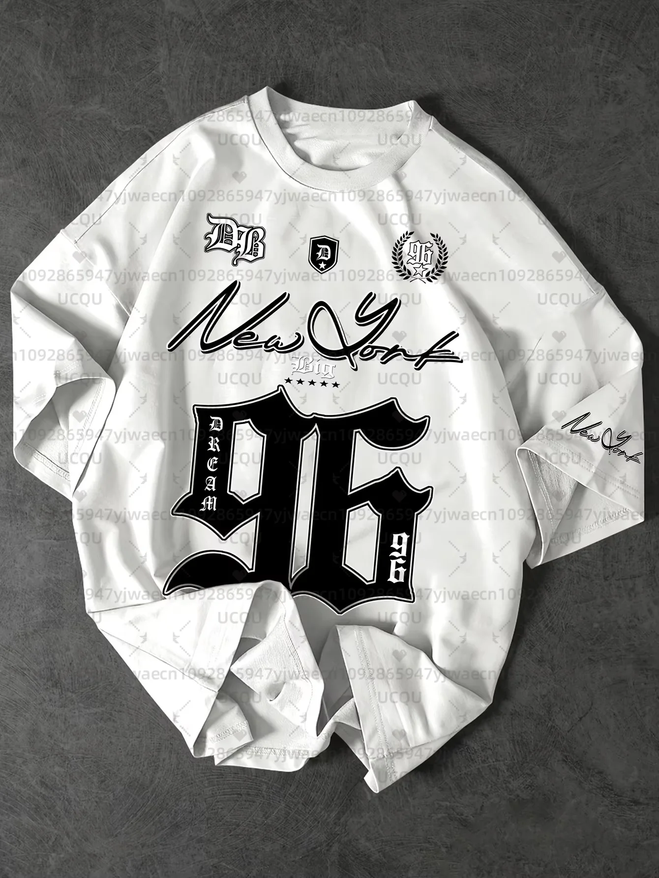 الرجال قميص رياضي نيويورك 96 طباعة تي شيرتات قصيرة الاكمام الصيف الجرافيك تي شيرت الفانيلة حجم كبير المرأة تي شيرت رياضي بلايز