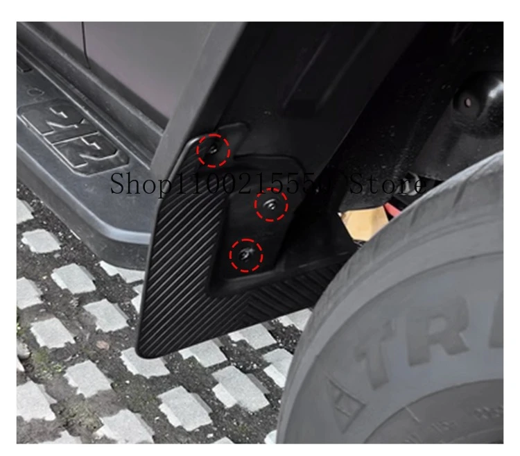 Für BAIC 212 T01 2024-2025 Cross-Country Spezial-Kotflügel für Vorder- und Hinterräder Gummi-Kotflügelhaut