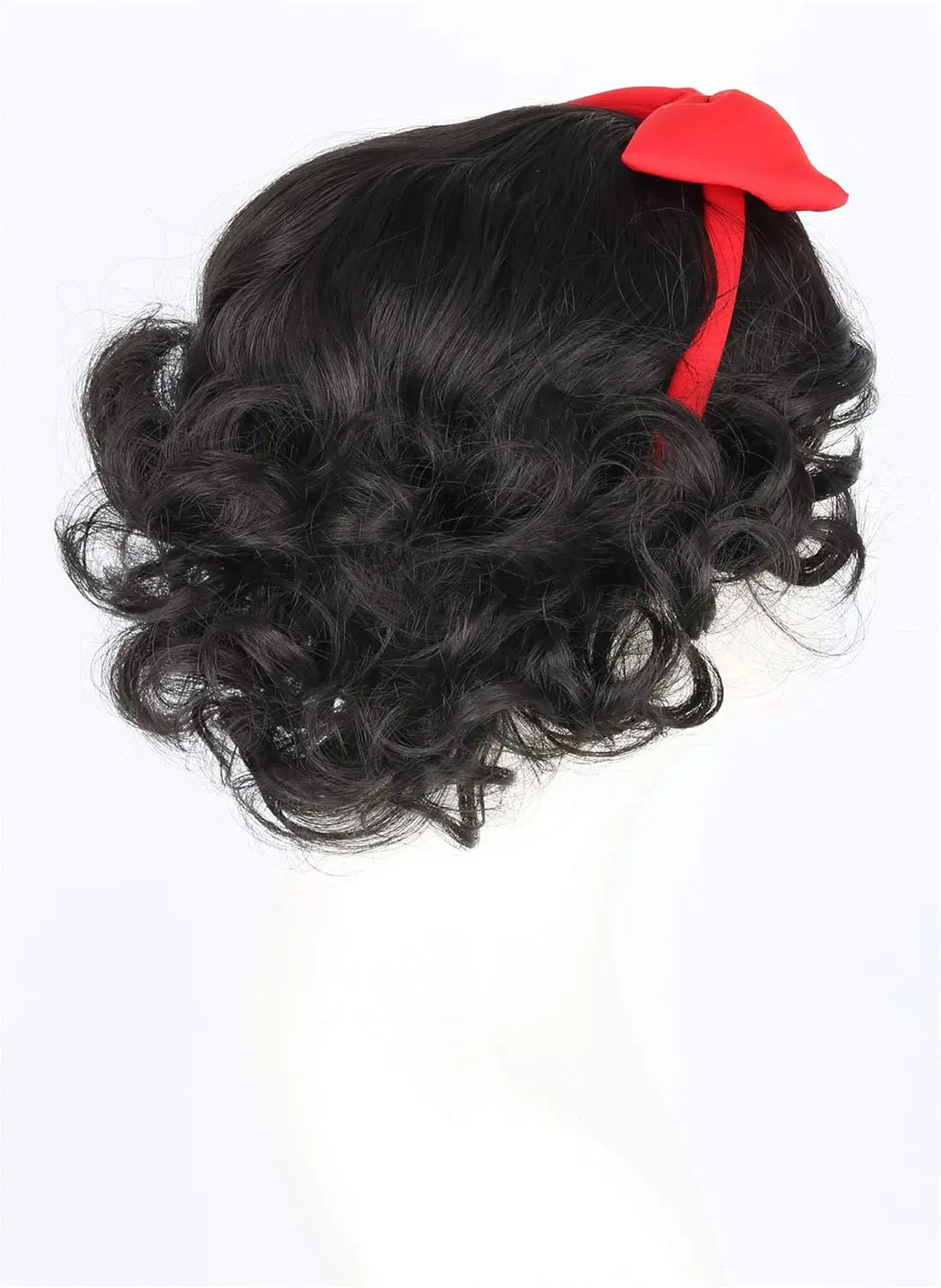 Zwarte korte bob krullende prinses pruik voor meisjes Sneeuwwitje prinses meisjes volwassen cosplay pruiken Halloween kostuum pruiken