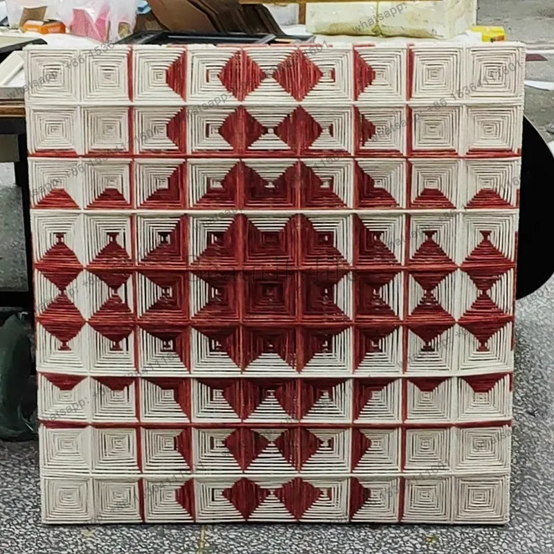 LJY modern simple three-dimensional woven decorative painting model house sales office