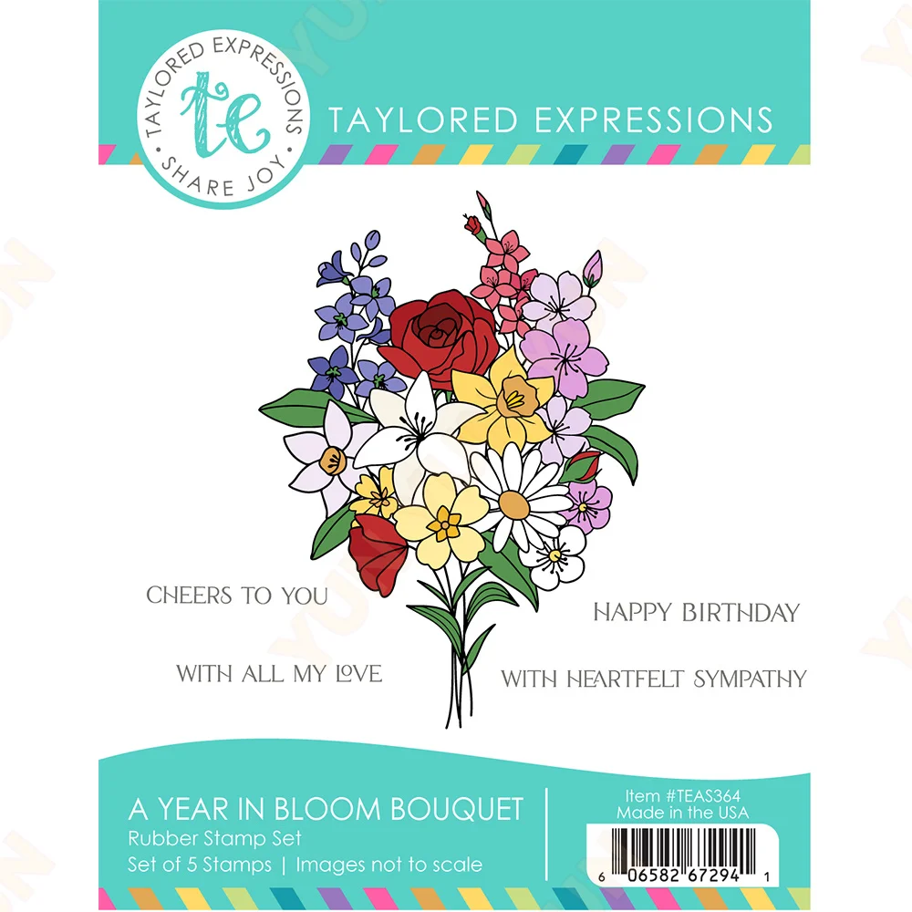 

Spring New A Year in Bloom Bouquet Dies Stamps Stencil set DIY Scrapbooking Handmade Card Decoration Stamps Embroidery Template