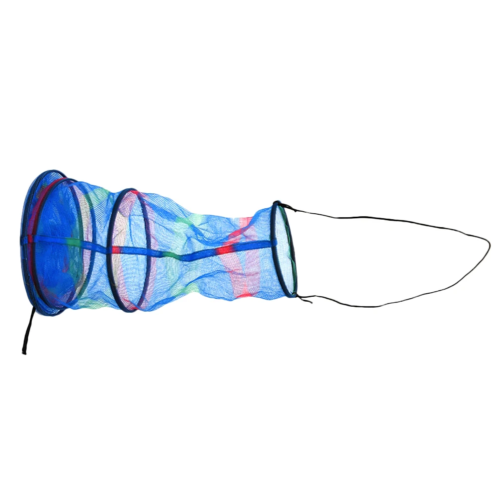 

Colorful Fish Basket Protector Fishing Gear Foldable Net Mesh Portable Protection