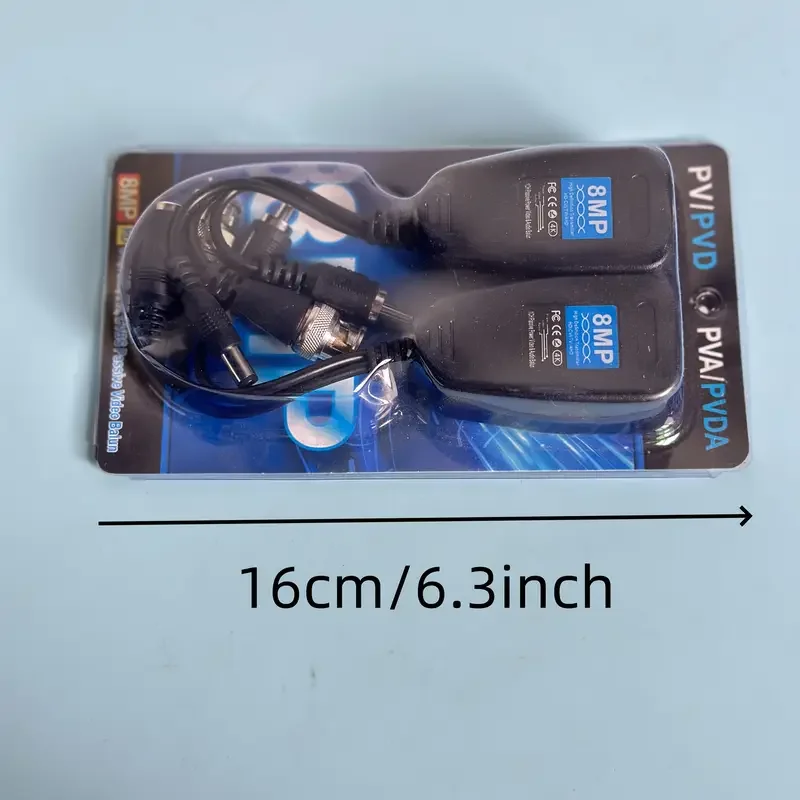 8MP 3 IN 1 HD Video Balun BNC TO RJ45 Audio Twisted Pair BNC + DC + RCA Cable For 8MP AHD/CVI/TVI/CVBS Camera