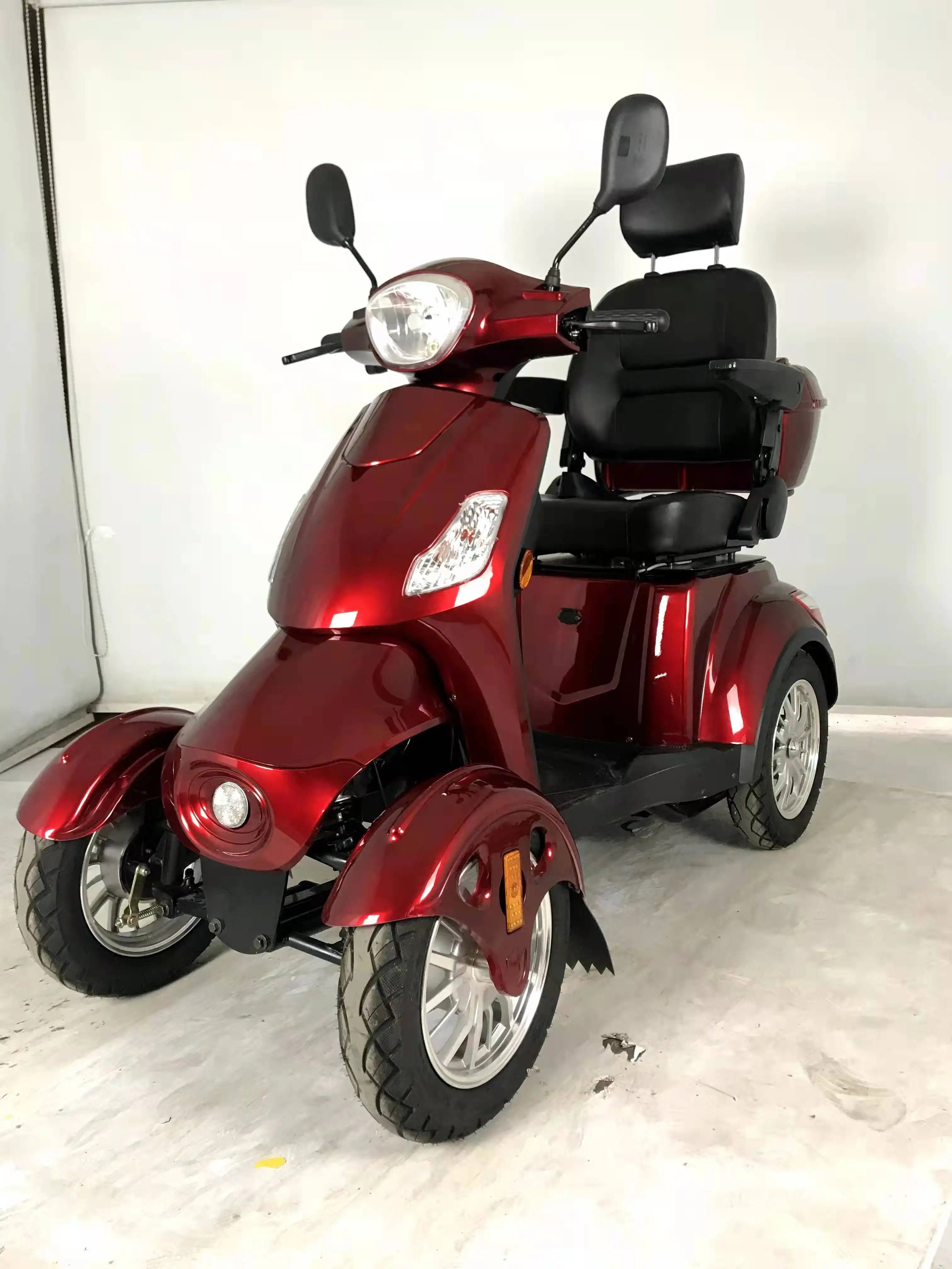 60V Cabin Mobility Electric Tricycle Four Wheel Electric Scooter with Adjustable Height Chair for 140KG Loading