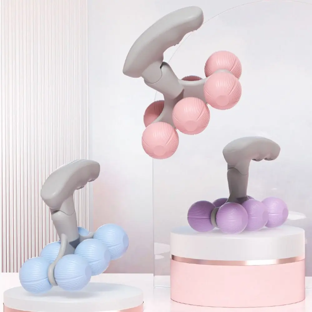 Manual Portable Handheld Massager Quiet Spine Relaxation Muscle Rolling Ball Multi-purpose Comfortable Neck Massager Roller Body