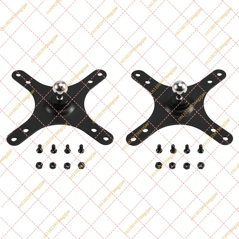 FY XB-2X Portable Monitor Mounting Bracket Plate VESA With 17Mm Ball To 100X100mm 75X75mm Base Set Wall Mount Holder Black