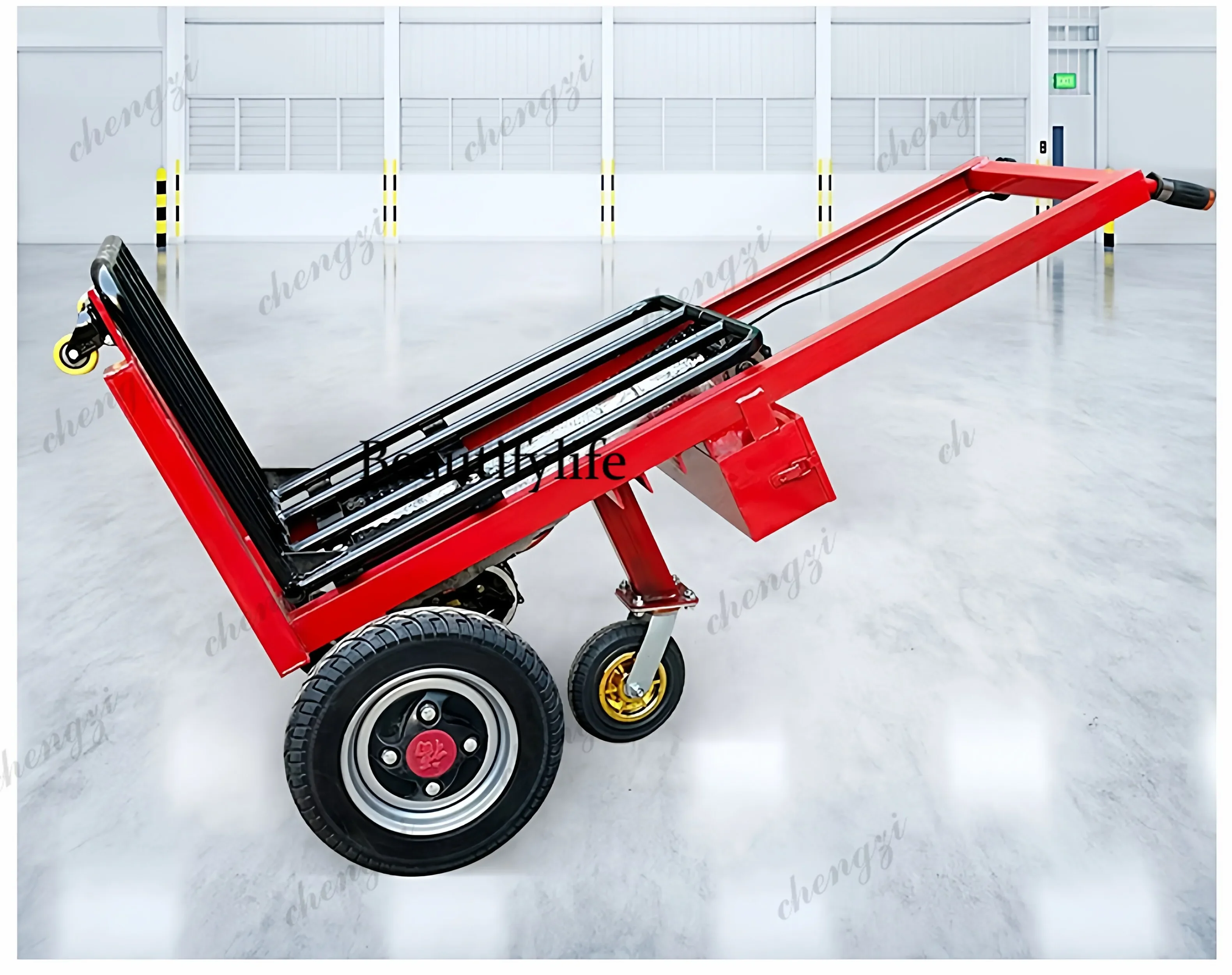 81 All-electric liftable portable small forklift, warehouse logistics hand-pushed stacker truckN138