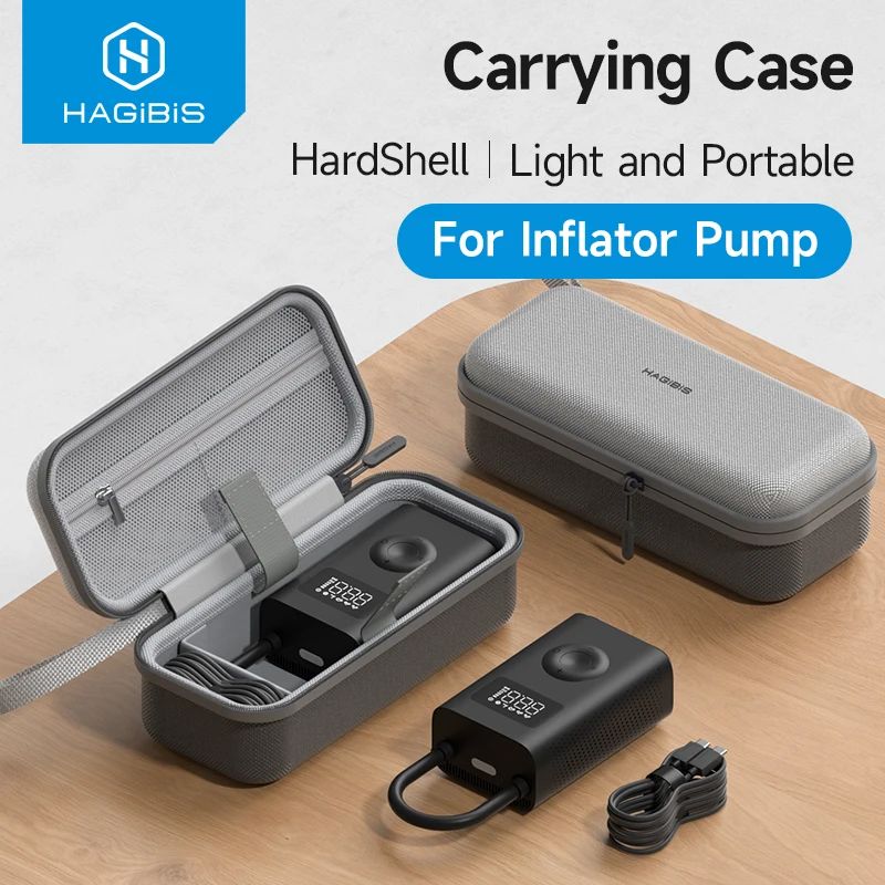 Hagibis Carrying Case for Tire Inflator Portable Air Compressor Car Air Pump Storage Bag Hard Shell Case for Other Accessories