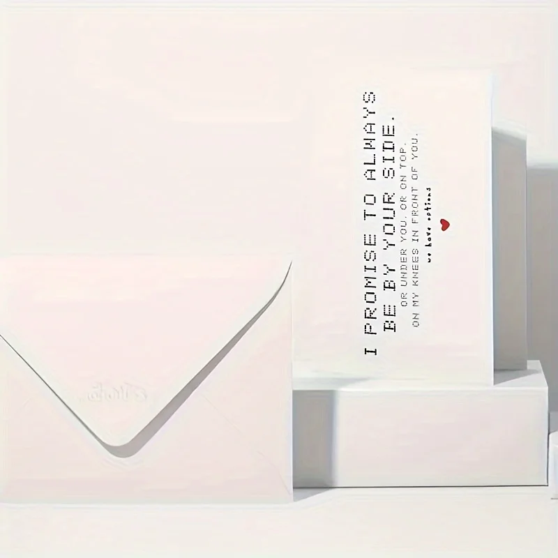 1 PC 1pc 사랑 로맨틱 인사말 카드 그를 위해 그녀를 위해 기념일 발렌타인 데이 당신의 측면 또는 아래 또는 위 Bedroo
