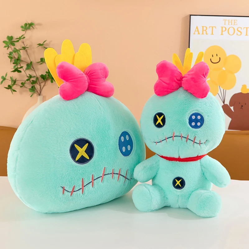 New Genuine Disney Lilo & Stitch Scrump Cute Plush Toy Small Gold Plush Doll Pillow Stuffed Toy Seat Cushion Christmas Gift