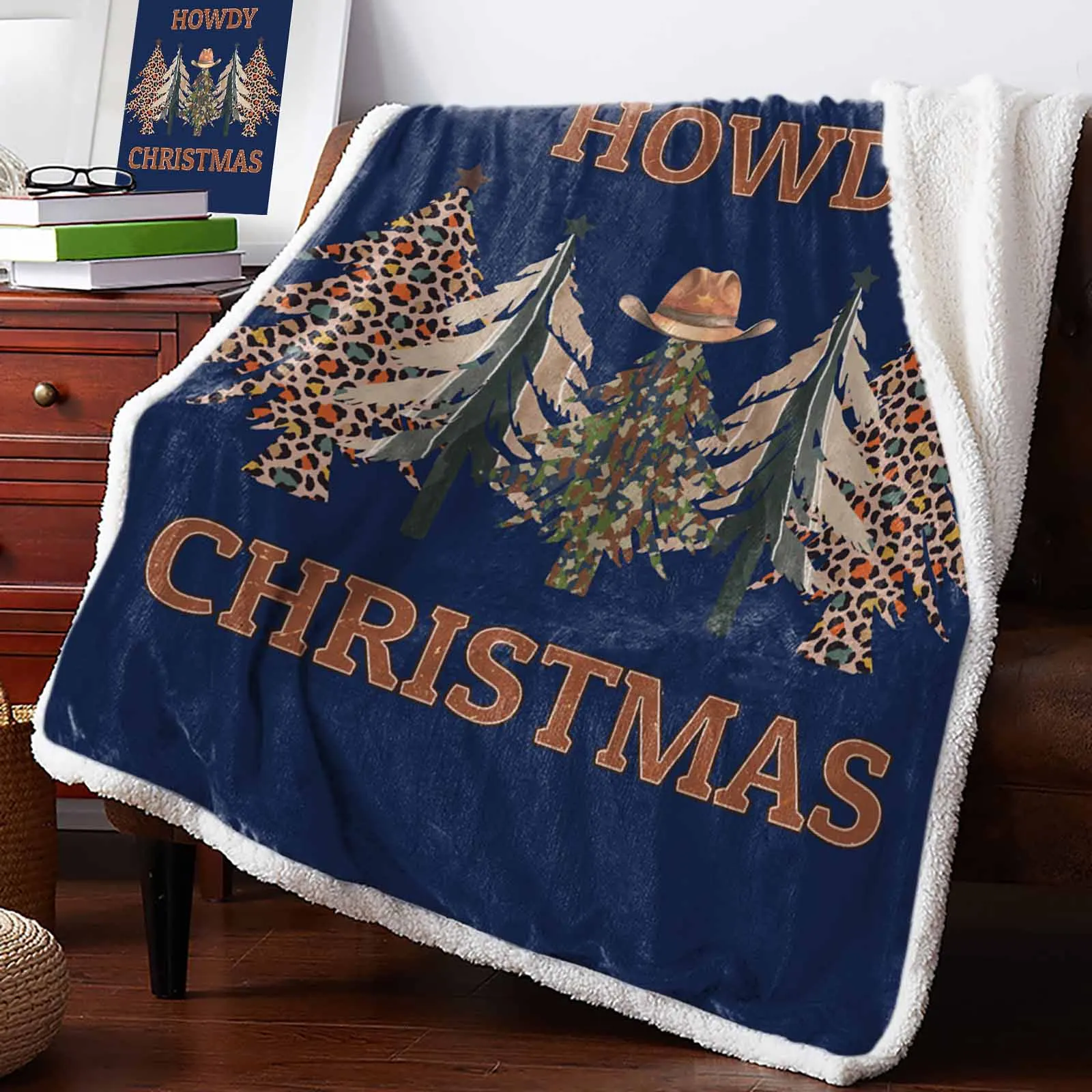 Christmas Hat Christmas Tree Cashmere Blanket Warm Winter Soft Throw Blankets For Beds Sofa Wool Blanket Bedspread