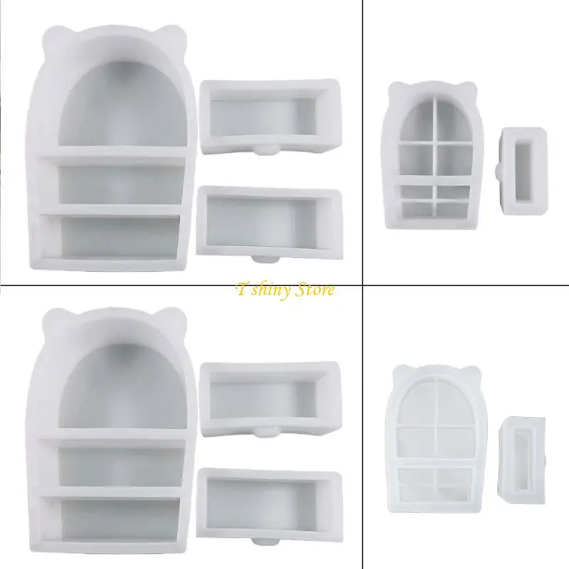 N58F Diy Crystal Drop Mold Ears Drawer Storage Box Ornament Jewelry Mold