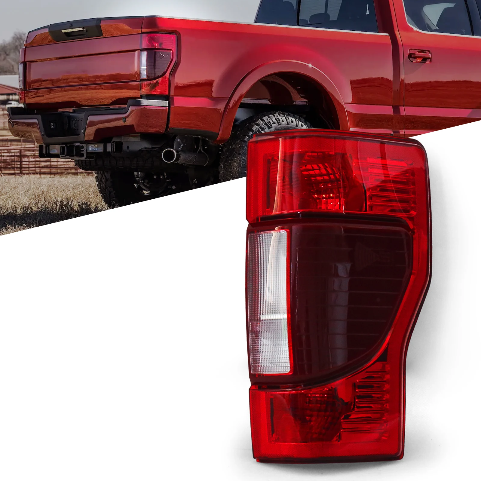 Rear Lamp Braking Light Taillight For 2020-2023 Ford F250/350/450 w/o Blind Spot and bulbs oem FO2801279 LC3Z13405A