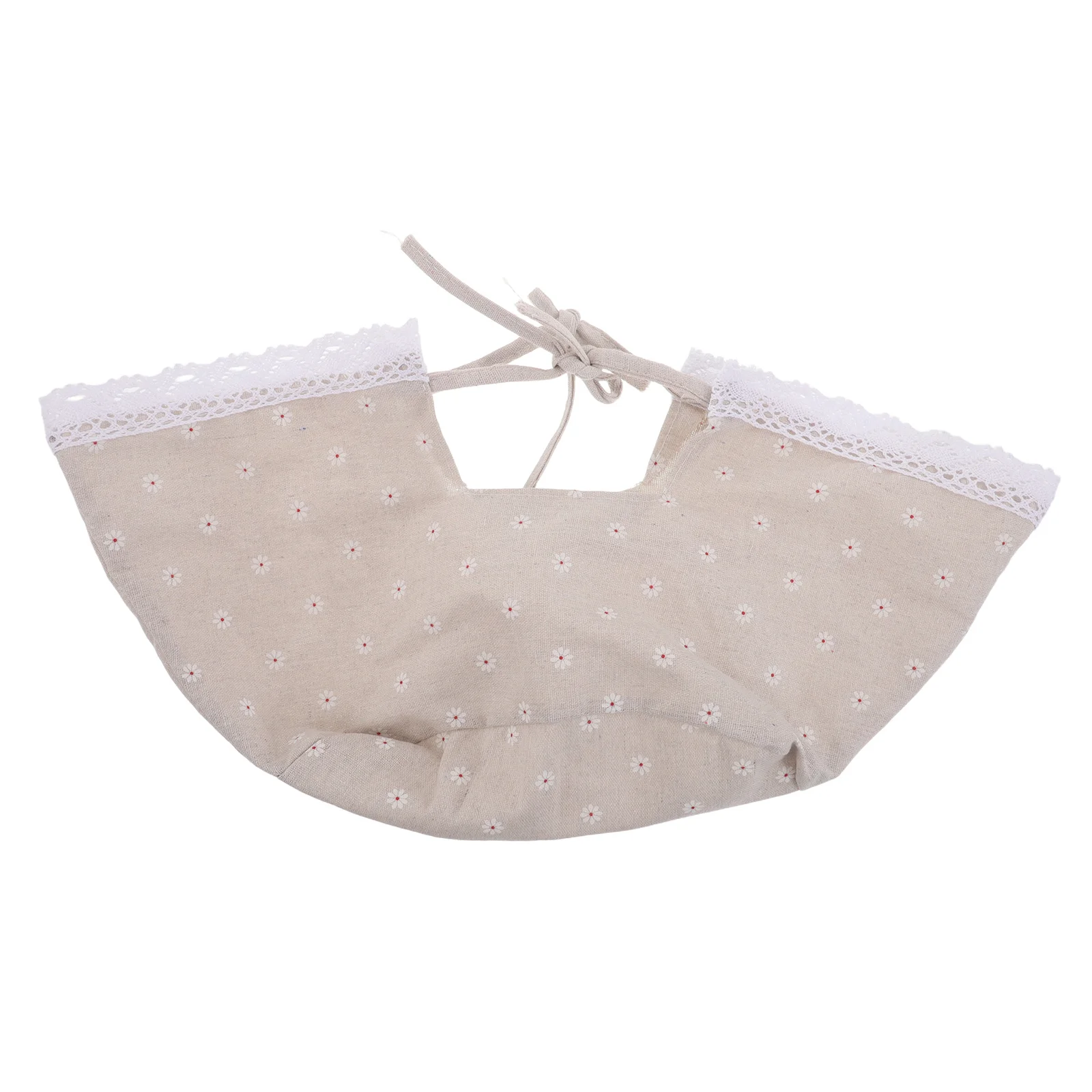

Replacement Picnic Basket Liner Cloth Insert Lace Trim Cover for Wicker Rattan Basket Farmhouse Decorative Storage