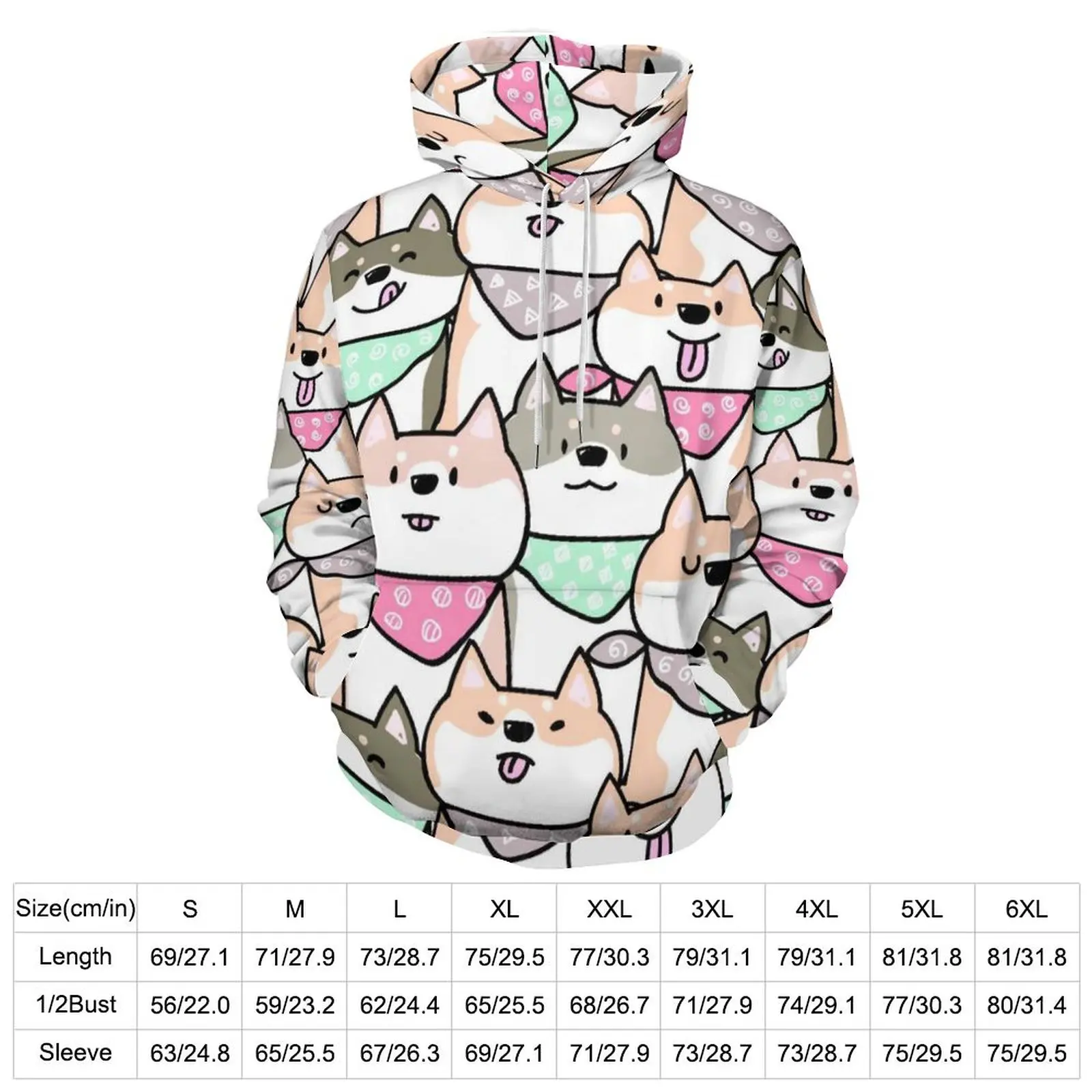 Cartoon Dog Casual Hoodies Long Sleeve Funny Mini Corgi Cool Hoodie Winter Classic Graphic Oversized Hooded Sweatshirts