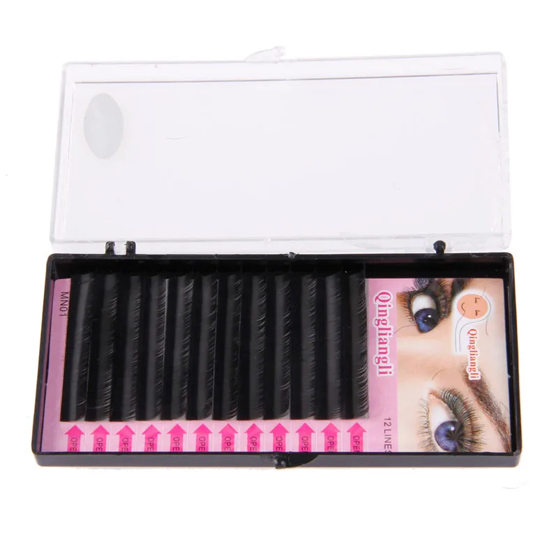 Black Fake False Faux Individual Tray Lash B J 0.07mm Eyelash Extension