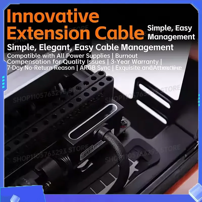 for ATX 24 Pin Motherboard Power Extension Cable ARGB Sync 30cm 1PCS New Computer PSU Mainboard Extender Cord