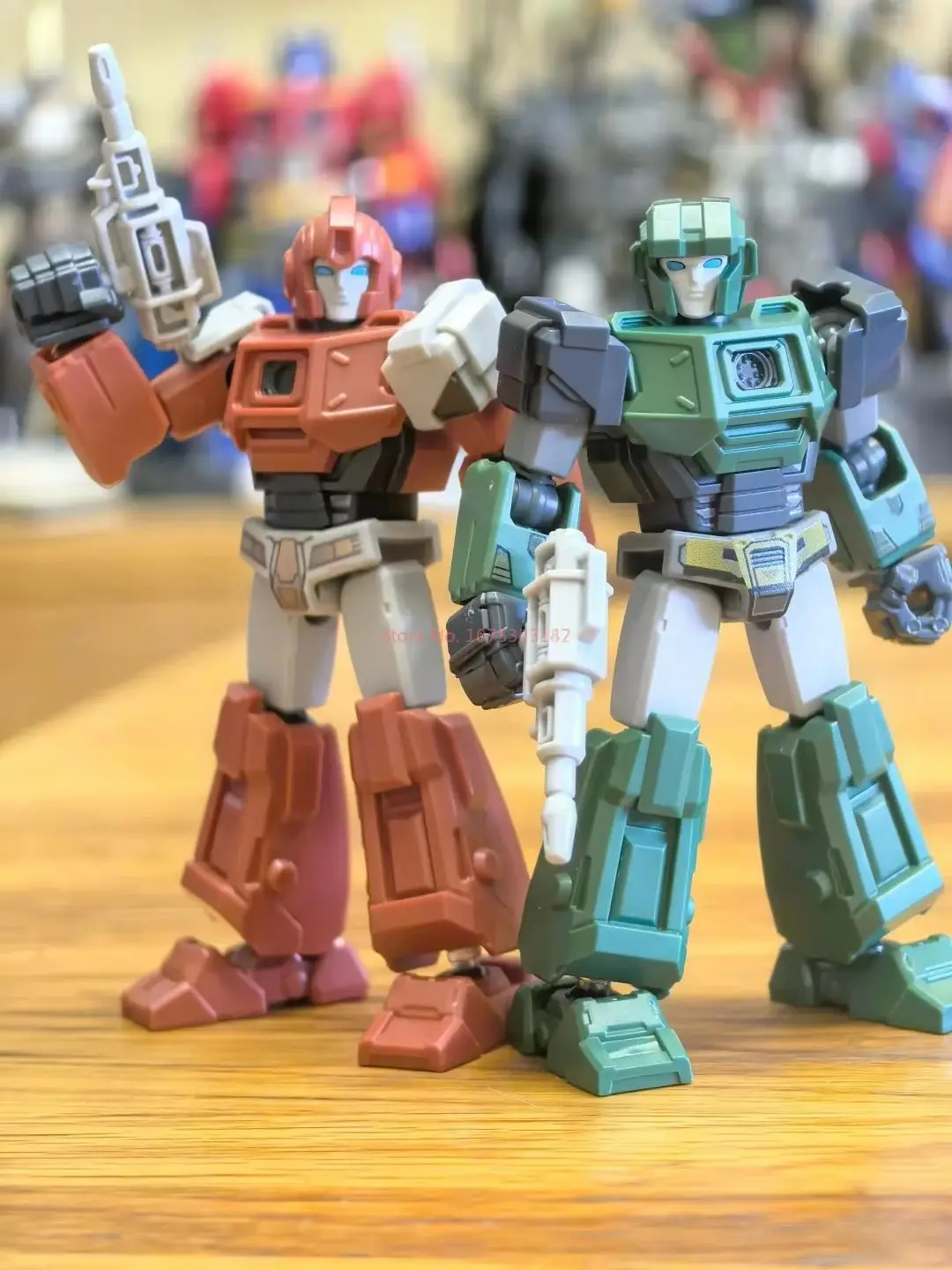 새로운 오리지널 Blokees 그룹 변압기 하나의 Optimus Prime Ironhide Hound 유압 잭 Sentinel Prime 조립 이동식 모델