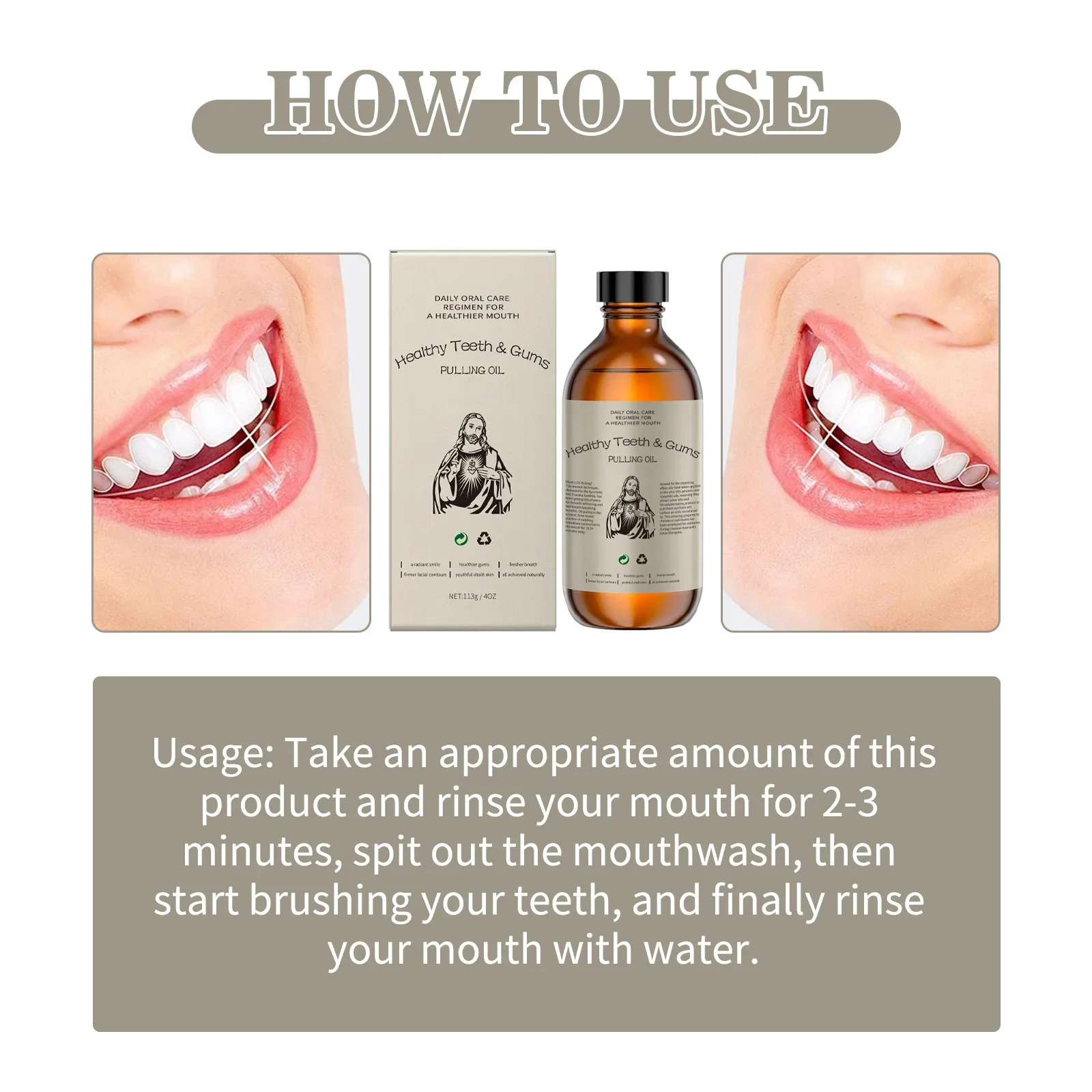 جوز الهند سحب النفط غسول الفم تنظيف الأسنان الطازجة الفم التنفس رائحة إزالة الكحول خالية تبييض أداة الفم منتجات العناية بالفم #6