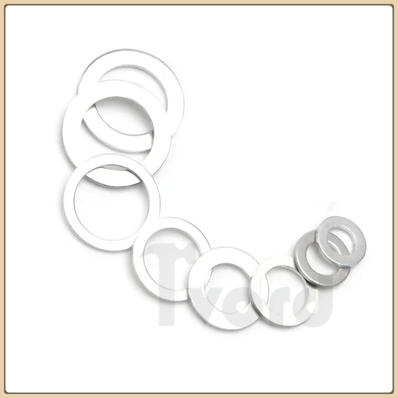 Aluminum Washer Flat Ring Gasket Rings Seal Plain Spacer Washers Fastener M5 M6 M8 M10 M12 M14 M16 M18 M20 M22 M24 M26 20/100pcs