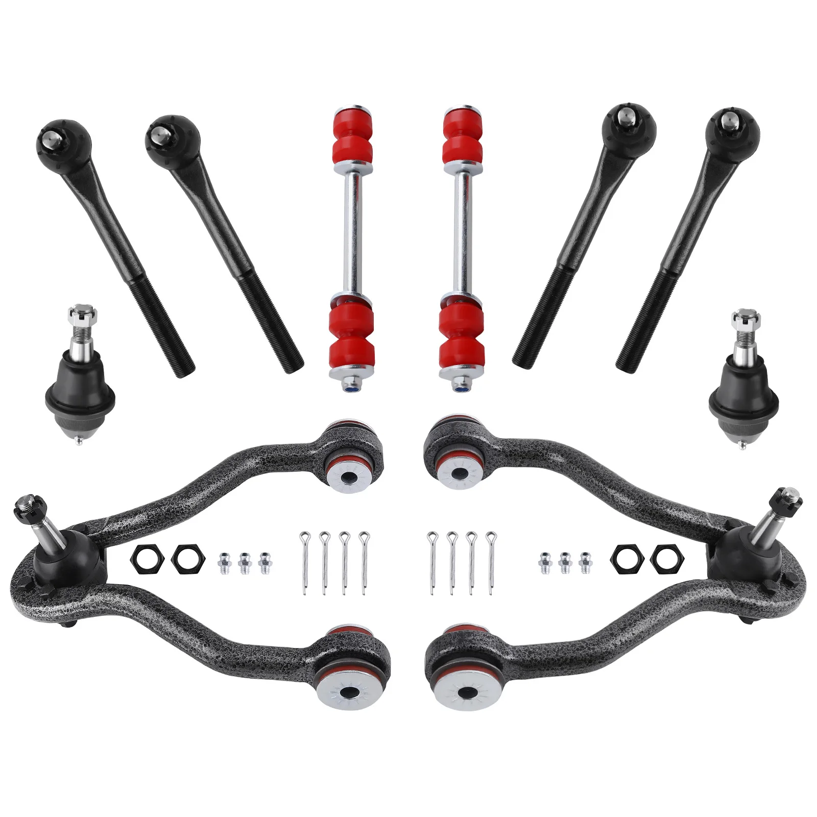 

Set of 10 Front Control Arms Sway Bar Tie Rods for GMC Yukon 1995 - 1999 4WD