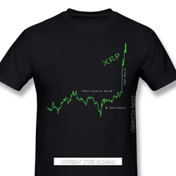 Men XRP Ripple Coin Cryptocurrency Black T-Shirts Inverse H&S Edition TShirt Pure Cotton Tee Harajuku Shirt For Adult