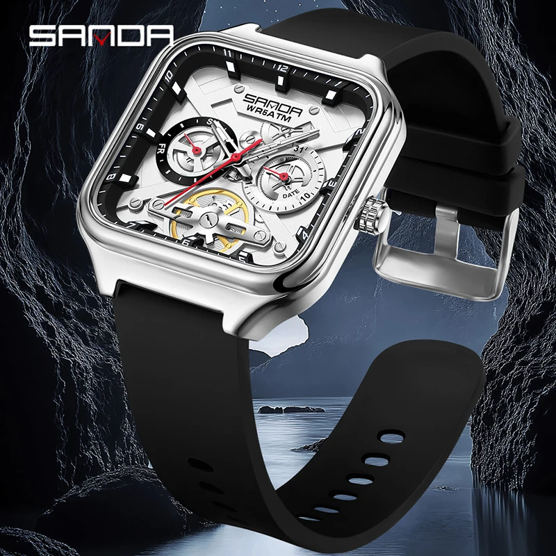 Luxury Watch Japan - SANDA Neue Casual Herren Quadratische Uhren
