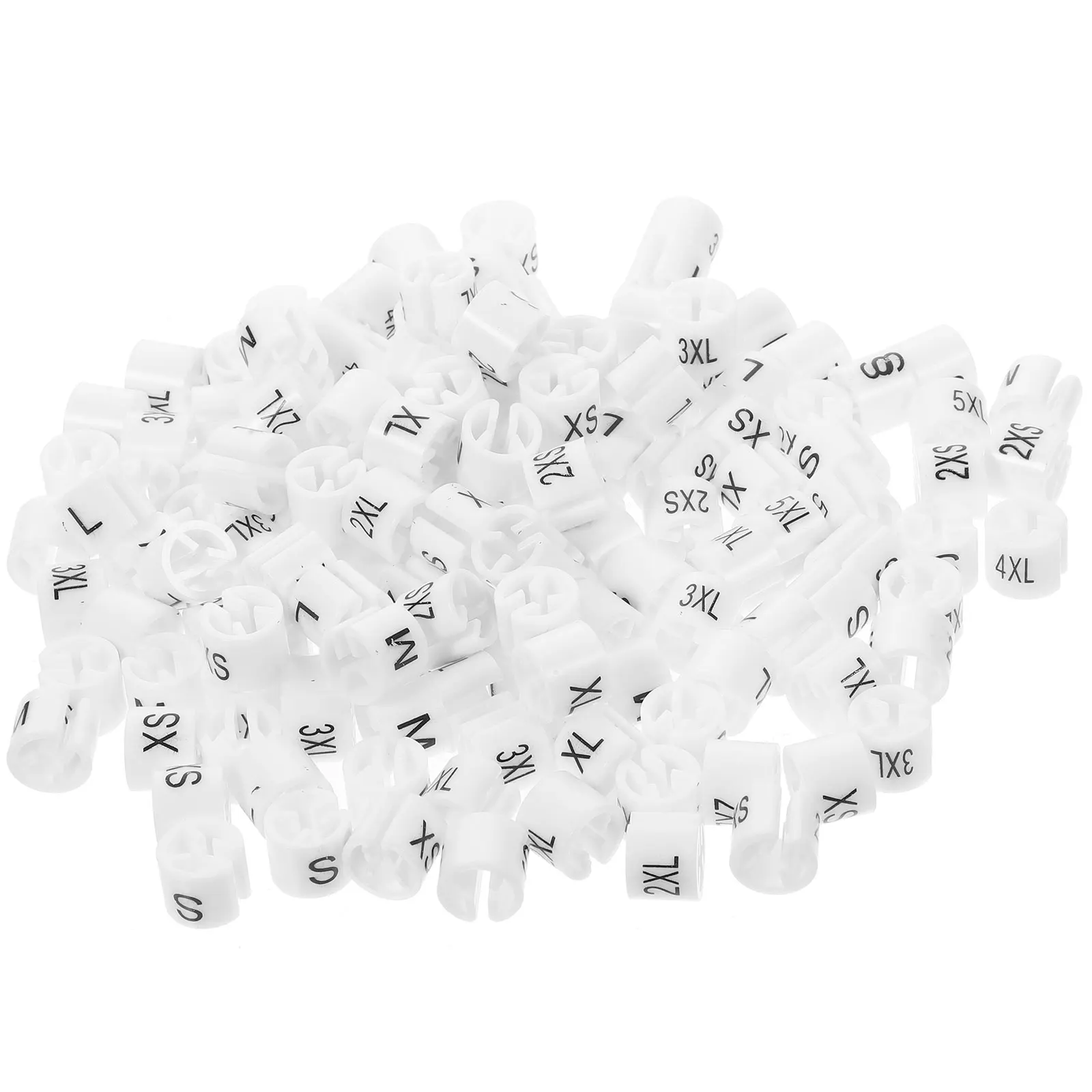 

200pcs Size Size Tag Marker Frosted Plastic Clothing Tags for Clothes Hanger Sizing Labels with Clear Numbers