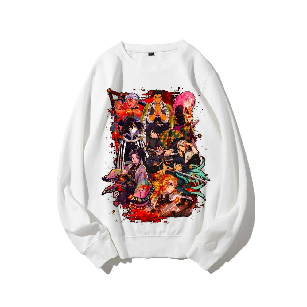 

Demon Slayer Crewneck Sweatshirt Streetwear Men Women Pullover Hoodie Sweater Long Sleeves Top Unisex Oversized Winter Trend New