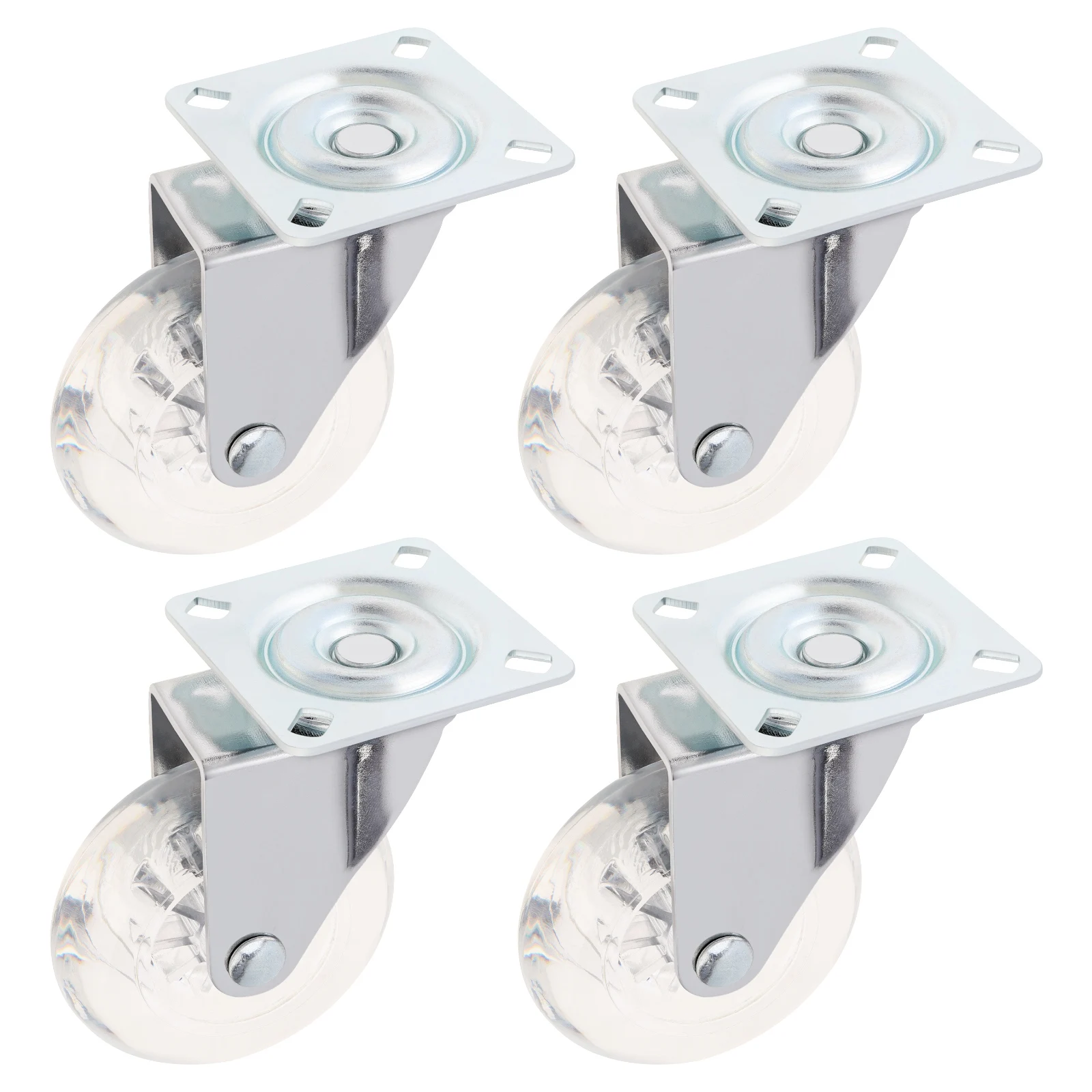 4pcs 3 Inch Universal Swivel Casters Heavy Duty Furniture Wheel Castor Silent Trolley Wheels for  Chair Table with Safety Brake