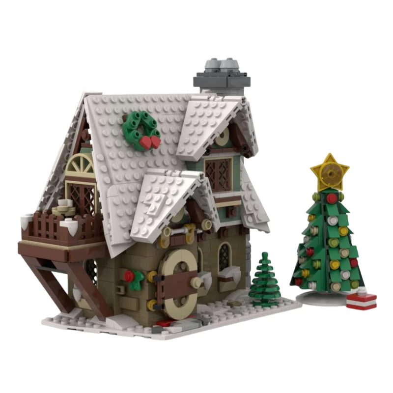 MOC building blocks Assembly Toy Set Winter Cottage Igloo Model 898pcs Creative Holiday gift A beautiful gift for Christmas