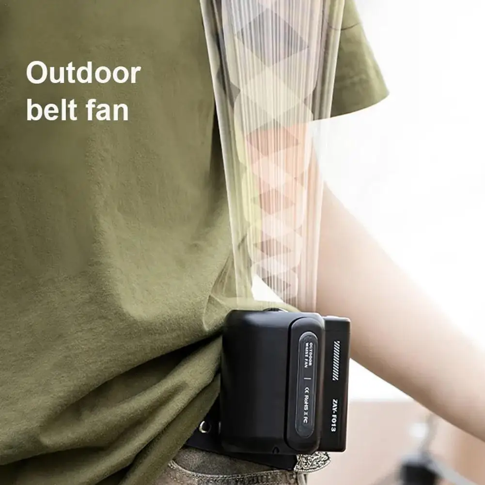 Personal Hanging Waist Fan 4500Mah USB Recharge Belt Clip Fan For Outdoor Sports Travel Portable 3 Speeds Strong Airflow Fan