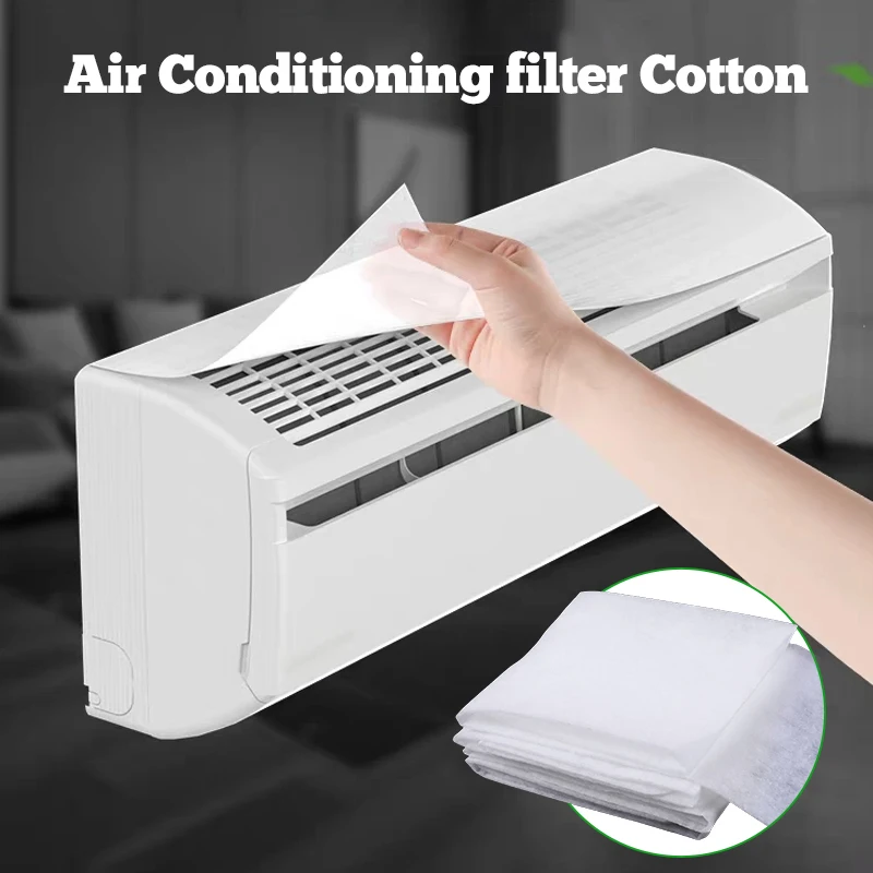 5pcs Anti-Dust Air Conditioner Vent Filter Cotton Cuttable Network Outlet Cleaning Purification Parts Air Vent Dust Filter Paper