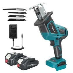 Brushless Reciprocating Saw With 4 Blade Cordless Electric Saw Wood Metal Pipe Home Cutting Power Tools For Makita 18V Battery