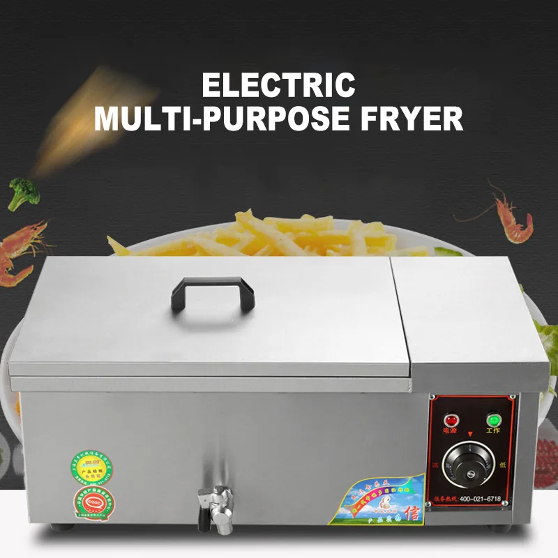 

YUNLINLI Factory Electric Fryer Commercial Frying Machine Stainless Steel French fries chicken Frying Machine Deep Fryer