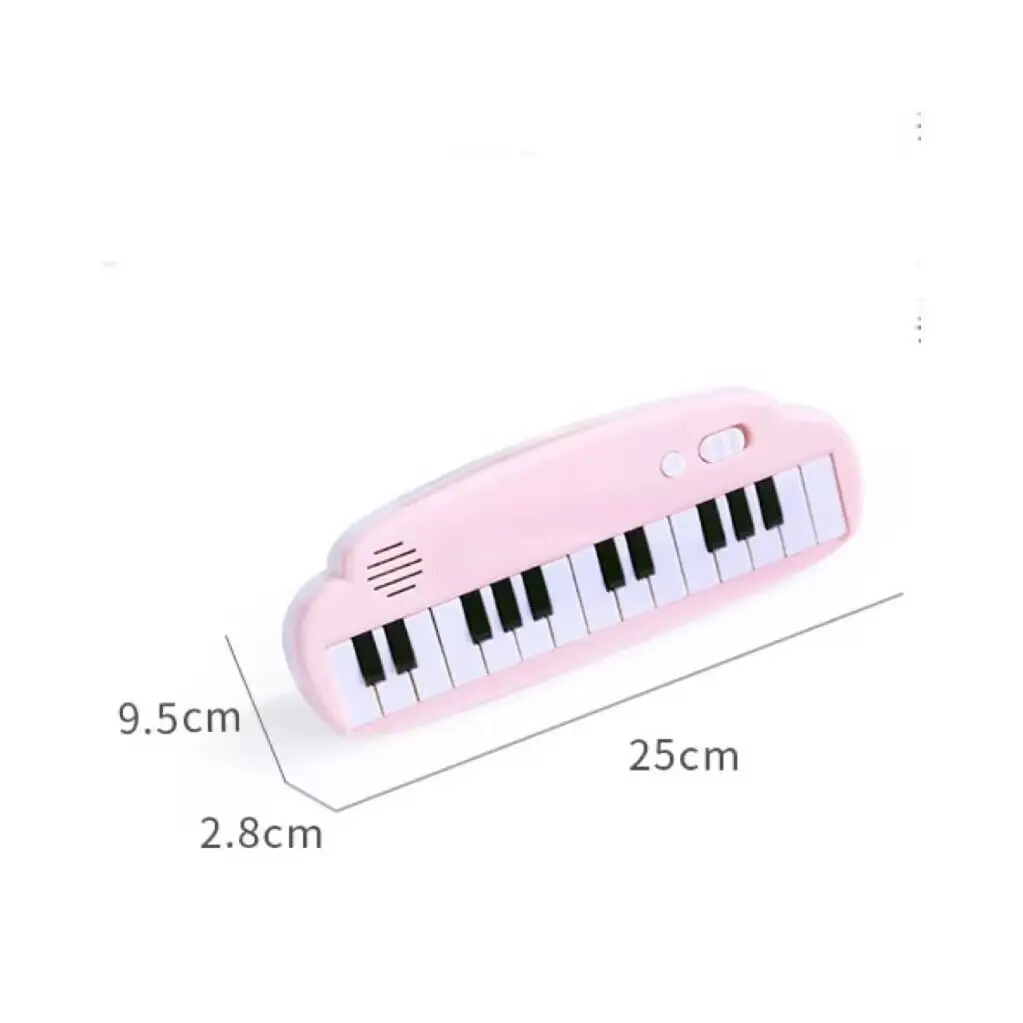 Piano de bolsillo de 25 teclas, Juguete Musical para niños, color rosa, órgano electrónico Piano de tablero con grabación de Karaoke