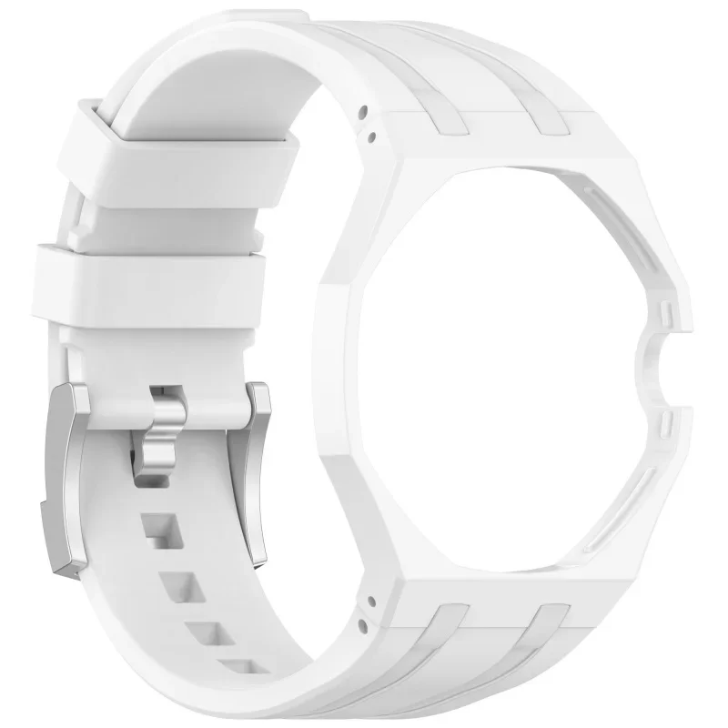 2-in-1-PC-Gehäuse + Silikonarmband für Swatch X AP Royal Pop Taschenuhr, umwandelbar in Armbanduhr, integriertes Modifikationszubehör