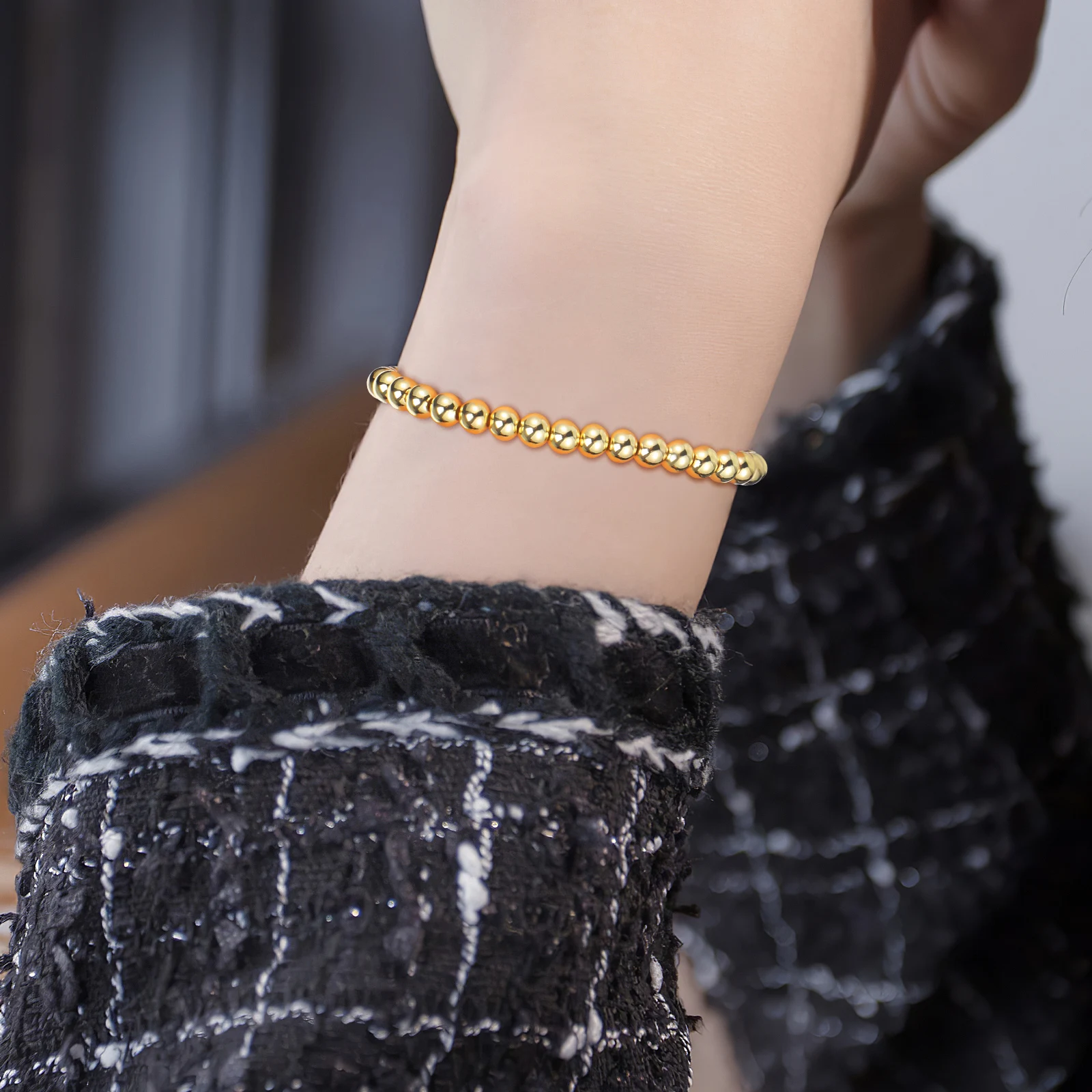 

400 pcs Round Spacer For Jewelry Making Bulk Metal Beads Bracelet Necklace Charms Diy Kit Copper Bead Kits Adults Small