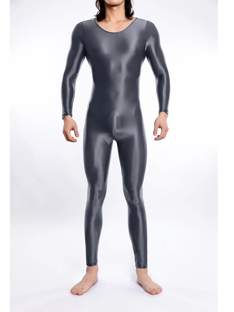 

Высокая эластичность плюс размер унисекс боди для всего тела блестящие гладкие глянцевые сексуальные прозрачные гладкие тонкие горячие сексуальные мужские брюки PV9Y