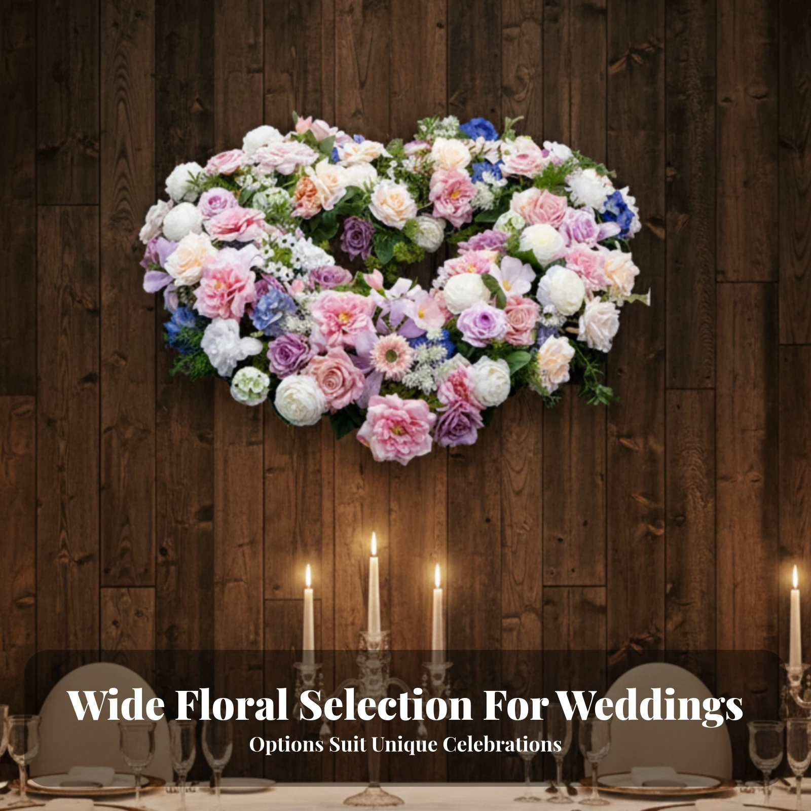 Heart-Shaped Floral Hood Decoration Layered Blossoms Mixed Flower Hood Cover for Weddings, Celebrations