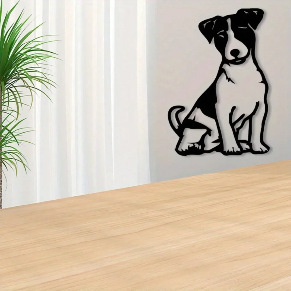 CIFBUY Vintage Jack Russell Metal Wall Art Powder-Coated Iron Pet Lover Gift Durable Home Decor for Living Room Bedroom