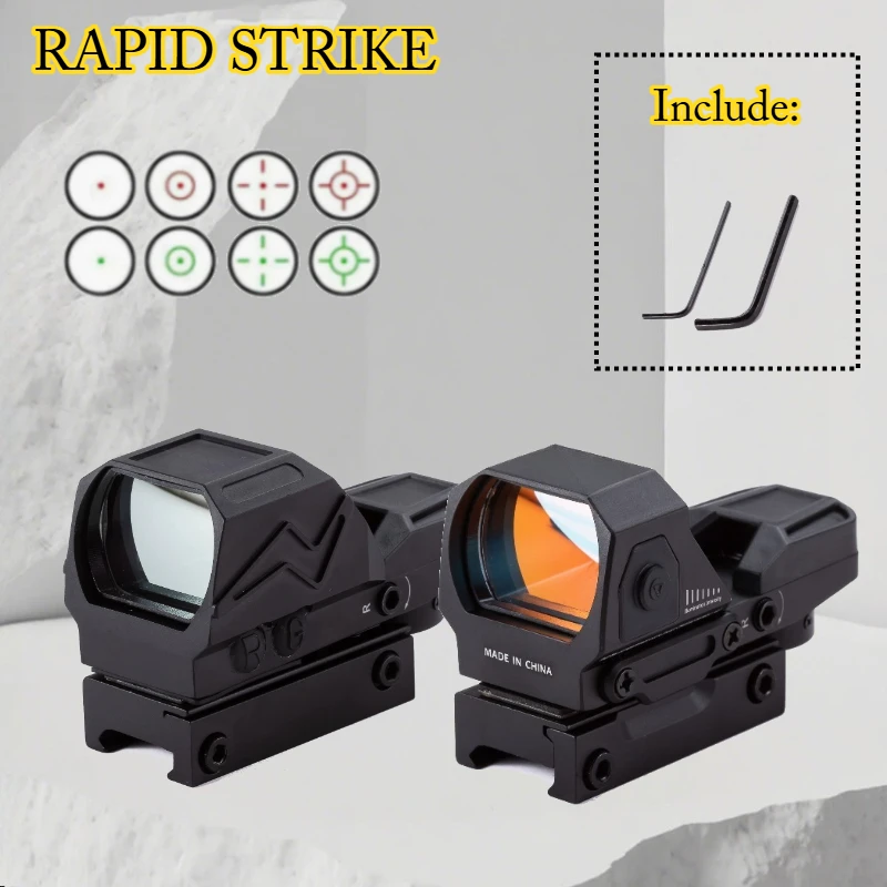 Rechargeable Red Dot Reflex Sight 4 Reticle Scope For 20mm Rail Airsoft Toy Model Hunting Decor