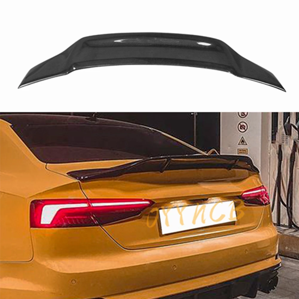 

R style Carbon Fiber Rear Tunk Spoiler For AUDI A5 S5 4 DOORS 2017 2018 2019 2020 2021 Wing Lip Spoilers Car Accessories