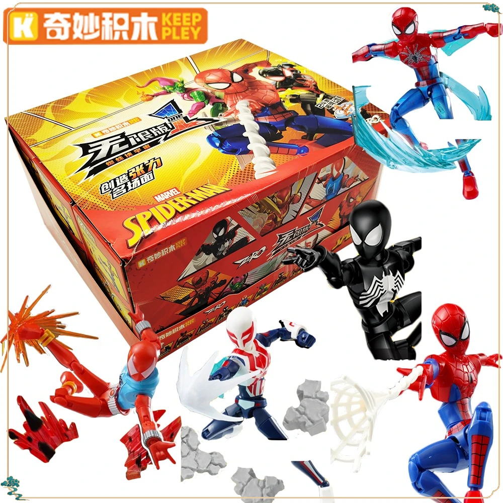 جديد حقيقي Keeppley Marvel Spider-man سلسلة صندوق أعمى الكرتون تصميم فريد من نوعه نموذج شخصية المنقولة تحصيل اللعب هدايا ممتعة #1