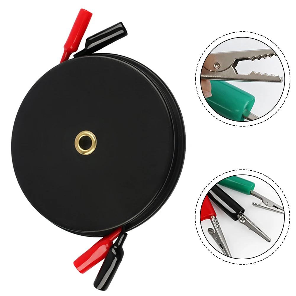 自動車用マルチメーター ケーブルリール延長テストリード 自動車修理に適した、アリゲータークリップ付きの格納式スプール。