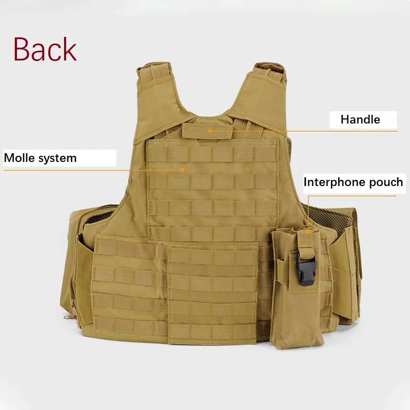CIRAS chaleco táctico MOLLE con bolsa triple para revistas airsoft - imagen 5