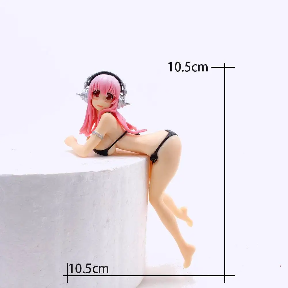 11CM Anime Supersonico Sexy Model PVC Action Figure Super Sonico Swimwear Cartoon Figurines Collecible Doll Toys