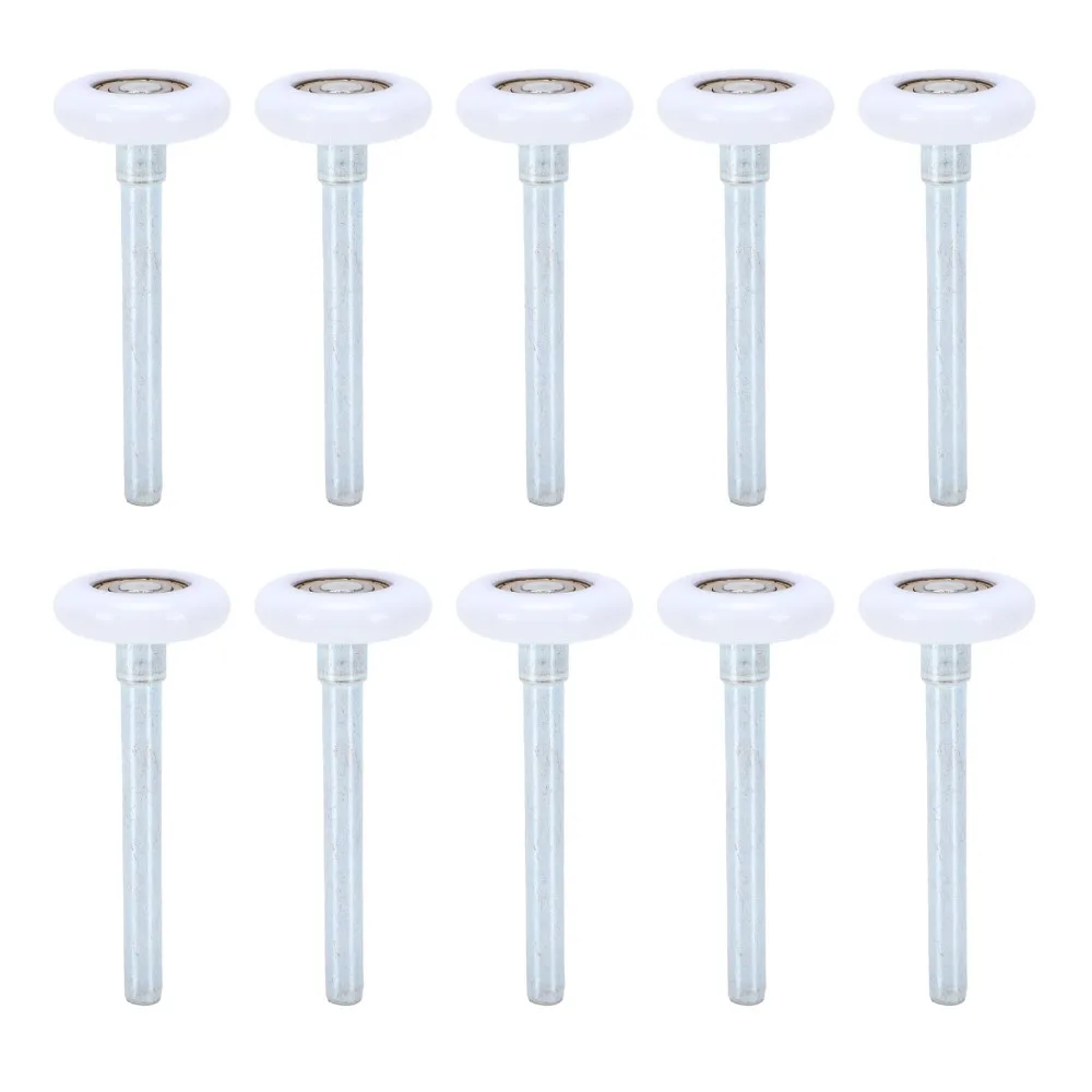 10 pcs set Stainless Steel Nylon Garage Door Rollers Low Noise Double Seal Precision Ball Bearings Garage Track Rollers