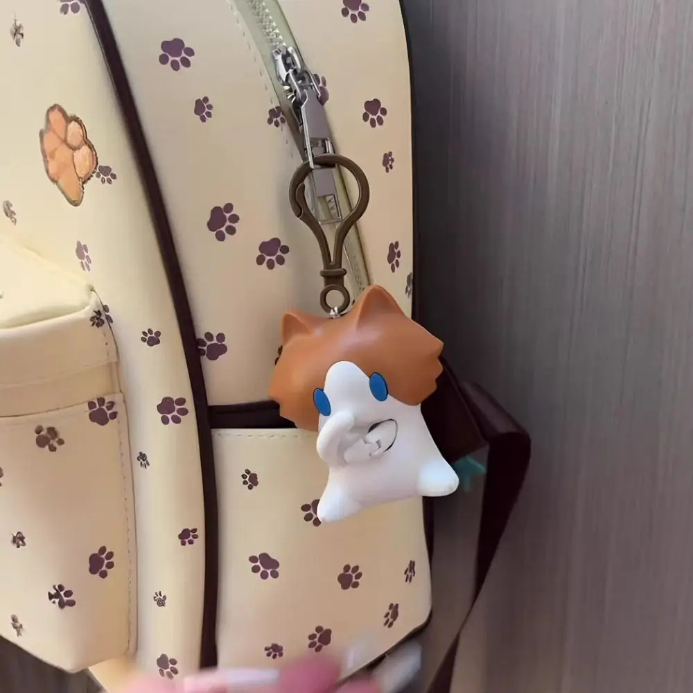 Interactive Salary Cat Keychain Funny Cute Cartoon Pull-String Pendant Bag Pendant Keyring Hand-Waving Keychain Bag Charm